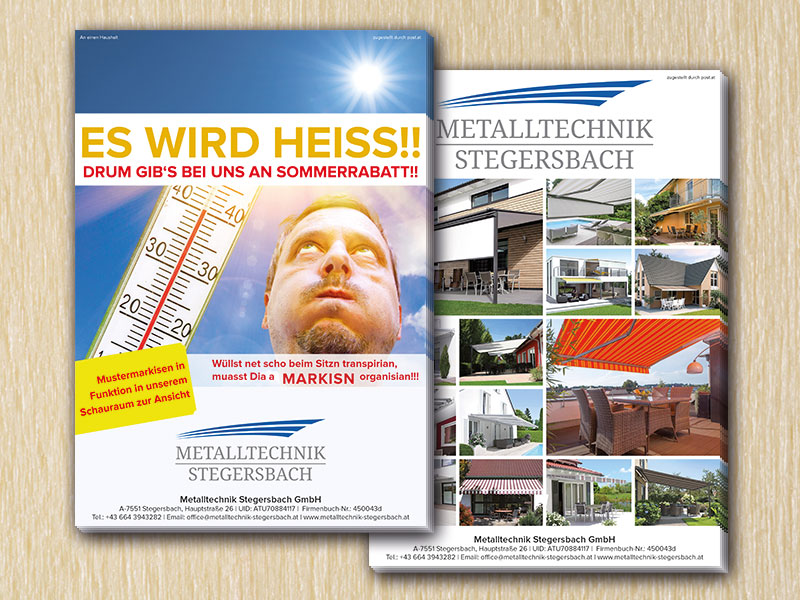 RedKlaxx MedienDesign | Flyer beidseitig - A4 | Metalltechnik Stegersbach