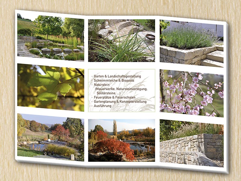 RedKlaxx MedienDesign | Folder 6seitig - 100x210mm | Haanl Gartengestaltung
