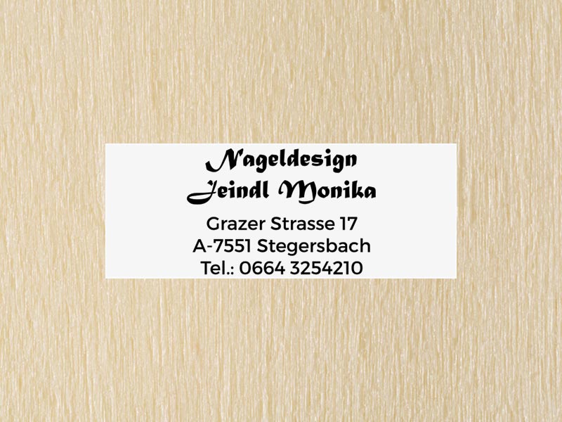 RedKlaxx MedienDesign | Stempel-Design | Textplatte für Trodat Printy 4912 | Jeindl Monika
