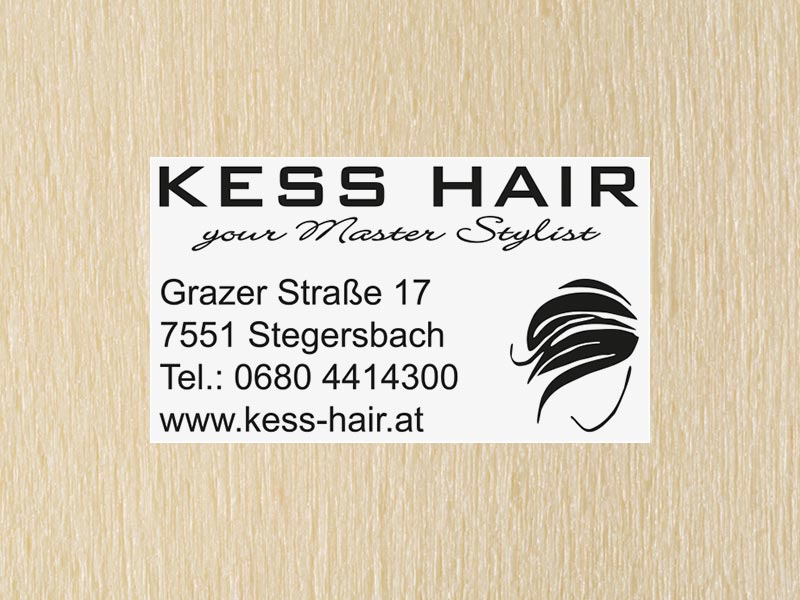 RedKlaxx MedienDesign | Stempel-Design | Textplatte für Trodat Professional 5203 | Kess Hair