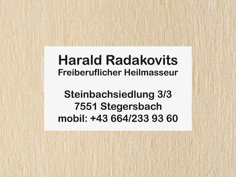 RedKlaxx MedienDesign | Stempel-Design | Textplatte für Trodat Professional 5203 | Radakovits Harald