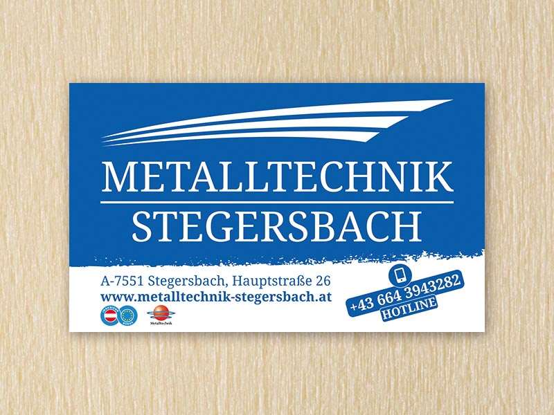 RedKlaxx MedienDesign | Transparent 100 x 60 cm | Metalltechnik Stegersbach