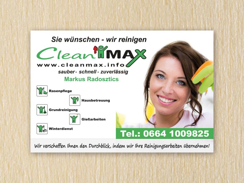 RedKlaxx MedienDesign | Transparent 300 x 200 cm | Cleanmax Reinigung