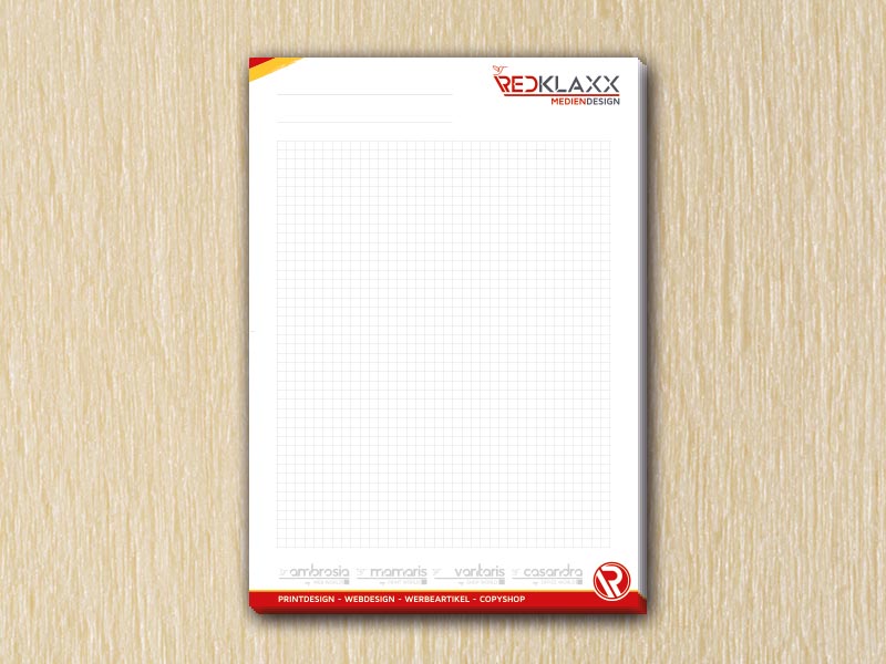 RedKlaxx MedienDesign | Schreiblock A4 | RedKlaxx MedienDesign